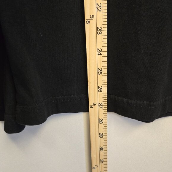 True Religion Y2K Mens S Black Red Long-Sleeve Rugby Polo Shirt Embroidered Logo - Picture 9 of 10